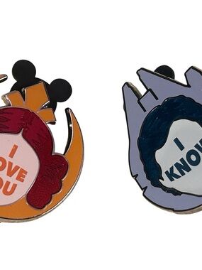 Disney Enamel Pin Set - Star Wars Couple Love You Humor